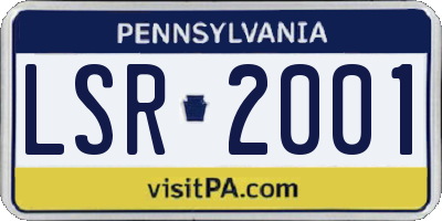 PA license plate LSR2001