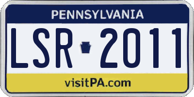 PA license plate LSR2011