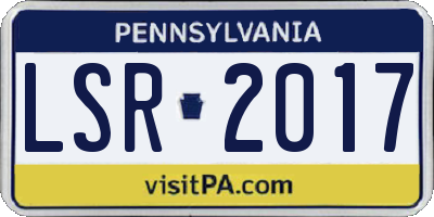 PA license plate LSR2017