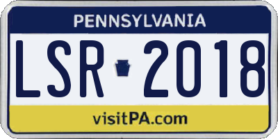PA license plate LSR2018