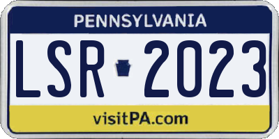 PA license plate LSR2023