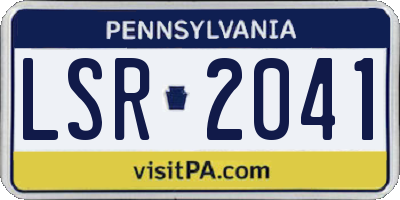 PA license plate LSR2041