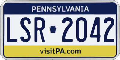 PA license plate LSR2042