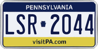 PA license plate LSR2044