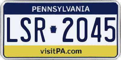 PA license plate LSR2045