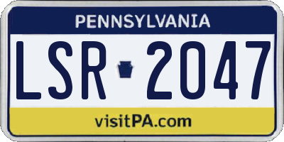 PA license plate LSR2047
