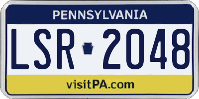 PA license plate LSR2048