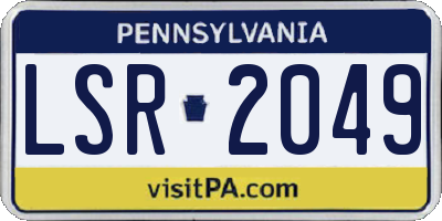 PA license plate LSR2049