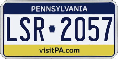 PA license plate LSR2057