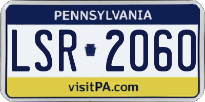 PA license plate LSR2060
