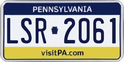 PA license plate LSR2061