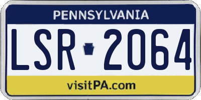PA license plate LSR2064