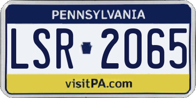 PA license plate LSR2065