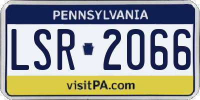 PA license plate LSR2066
