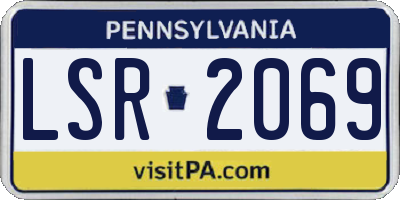 PA license plate LSR2069