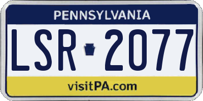 PA license plate LSR2077