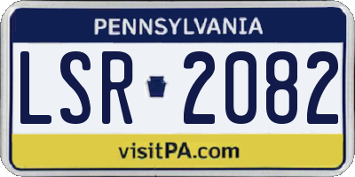 PA license plate LSR2082