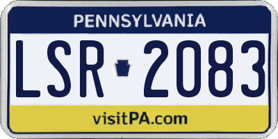 PA license plate LSR2083
