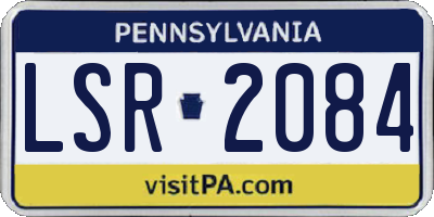 PA license plate LSR2084