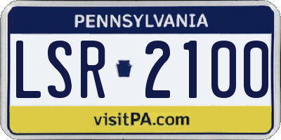 PA license plate LSR2100