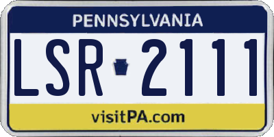 PA license plate LSR2111