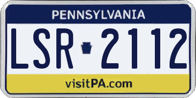 PA license plate LSR2112