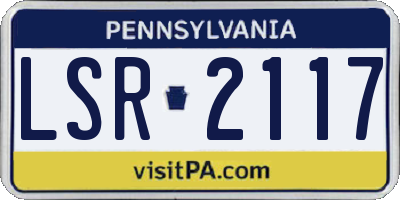 PA license plate LSR2117