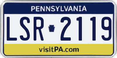PA license plate LSR2119