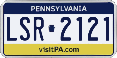 PA license plate LSR2121