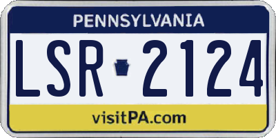 PA license plate LSR2124
