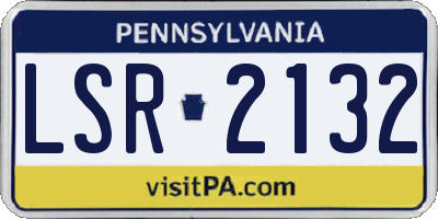 PA license plate LSR2132