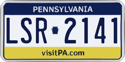 PA license plate LSR2141