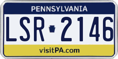 PA license plate LSR2146