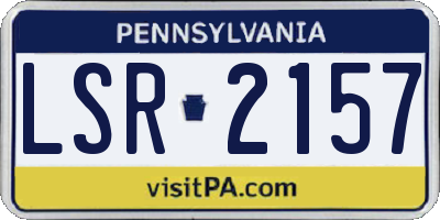 PA license plate LSR2157