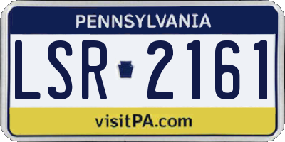 PA license plate LSR2161