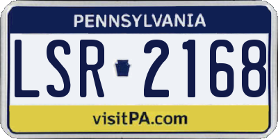 PA license plate LSR2168