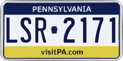 PA license plate LSR2171