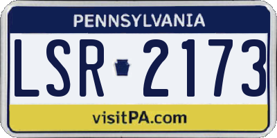 PA license plate LSR2173