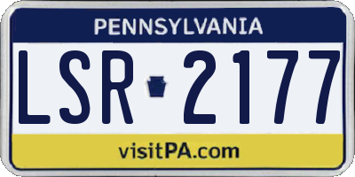 PA license plate LSR2177