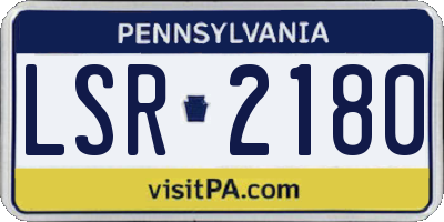 PA license plate LSR2180
