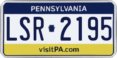 PA license plate LSR2195