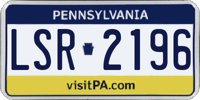 PA license plate LSR2196