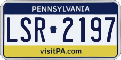 PA license plate LSR2197