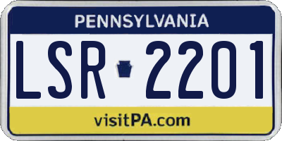 PA license plate LSR2201