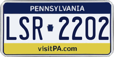 PA license plate LSR2202