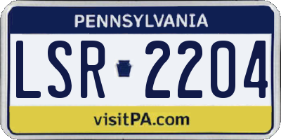 PA license plate LSR2204