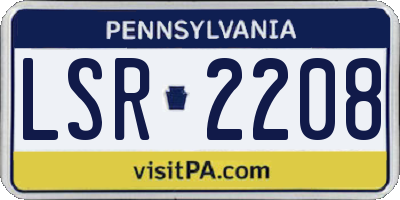 PA license plate LSR2208