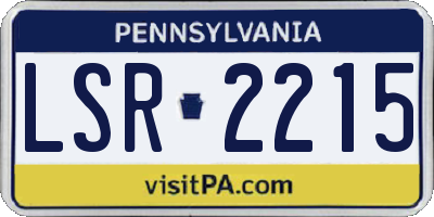 PA license plate LSR2215