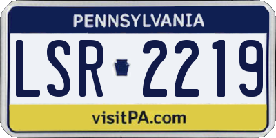 PA license plate LSR2219