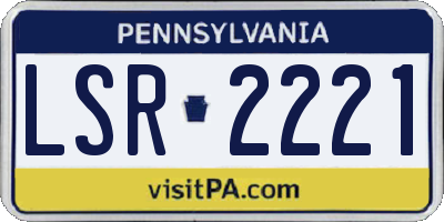 PA license plate LSR2221